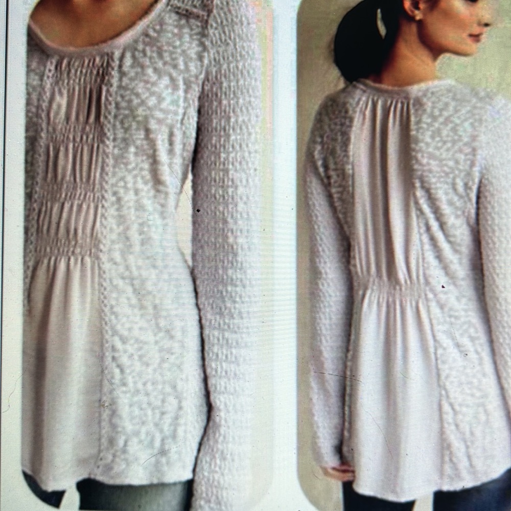 Anthropologie Meadow Rue Lilac ruched top